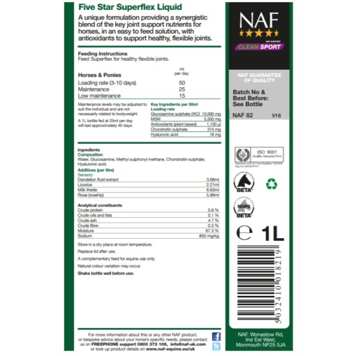 NAF Five Star toidulisand Superflex Liquid liigestele