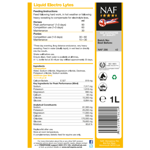 NAF elektrolüüdid Liquid Electro Lytes