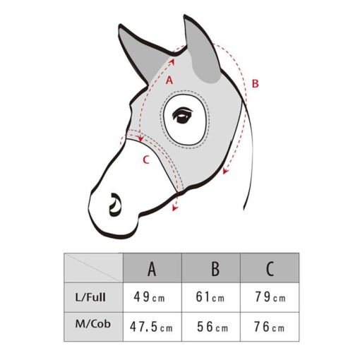 Lamicell rahustav mask Titanium - mõõdutabel