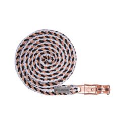 Waldhausen paanikalukuga jalutsnöör Shine must valge rose gold