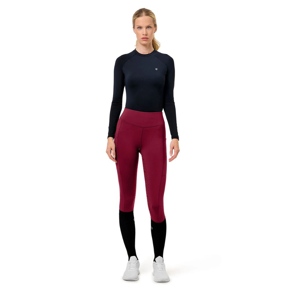Equestrian Stockholm täisgrippidega ratsaretuusid Movement Merlot - Veinipunane