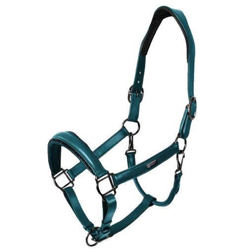 Equestrian Stockholm nahast päitsed Glimmer Teal Blue