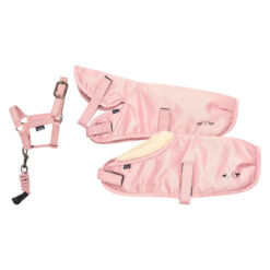 HV Polo kepphobuse päitsed,nöör, õue-ja fliistekk komplekt Ruby - Roosa