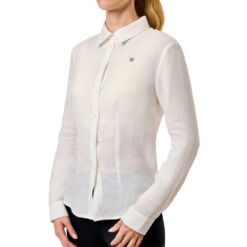 Equestrian Stockholm pikkade varrukatega särk Linen White - Valge