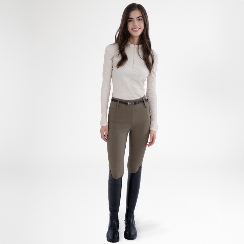 HV Polo kõrge värvli ja täisgrippidega ratsaretuusid Manou - Pruun