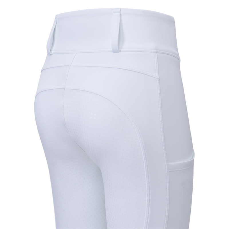 HV Polo kõrge värvli ja täisgrippidega ratsaretuusid Manou - Valge