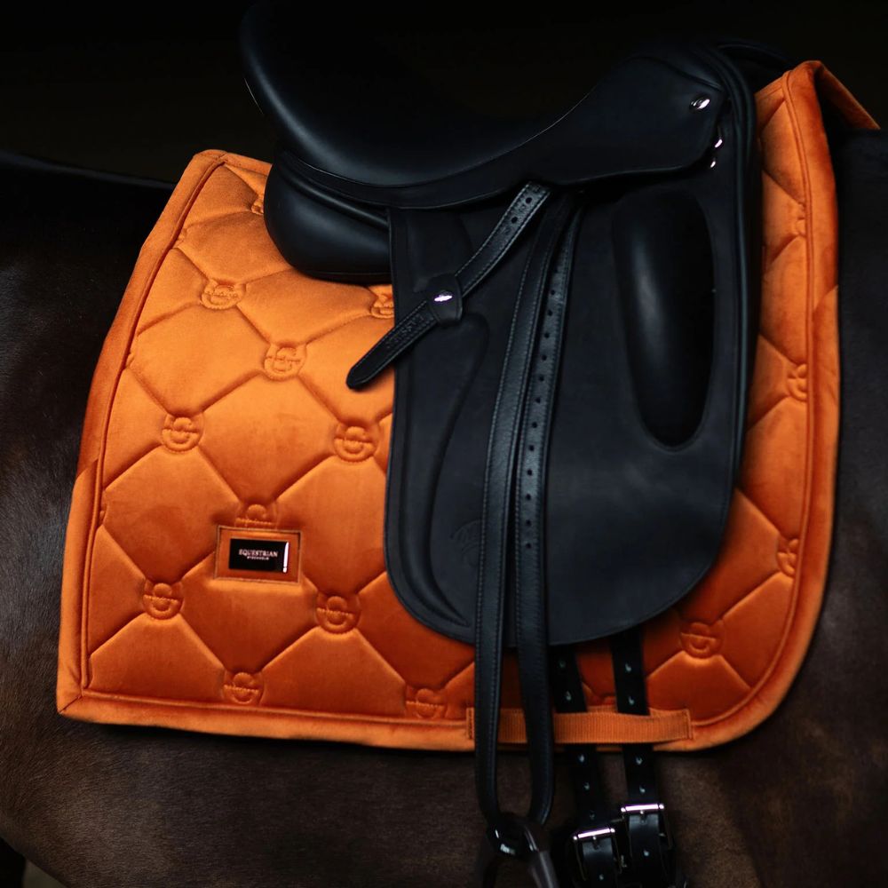 Equestrian Stockholm koolisõiduvaltrap Velvet Chestnut oranz 3