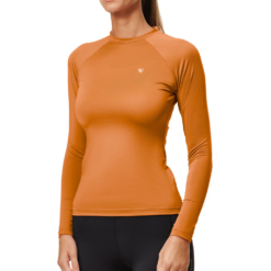 Equestrian Stockholm pikkade varrukatega trennipluus Dynamic Chestnut oranz 2