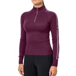 Equestrian Stockholm kampsun Zip Top Mauve Wine - Tumelilla